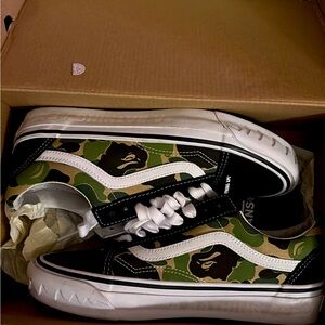 BapeXVans Camouflage Sneakers